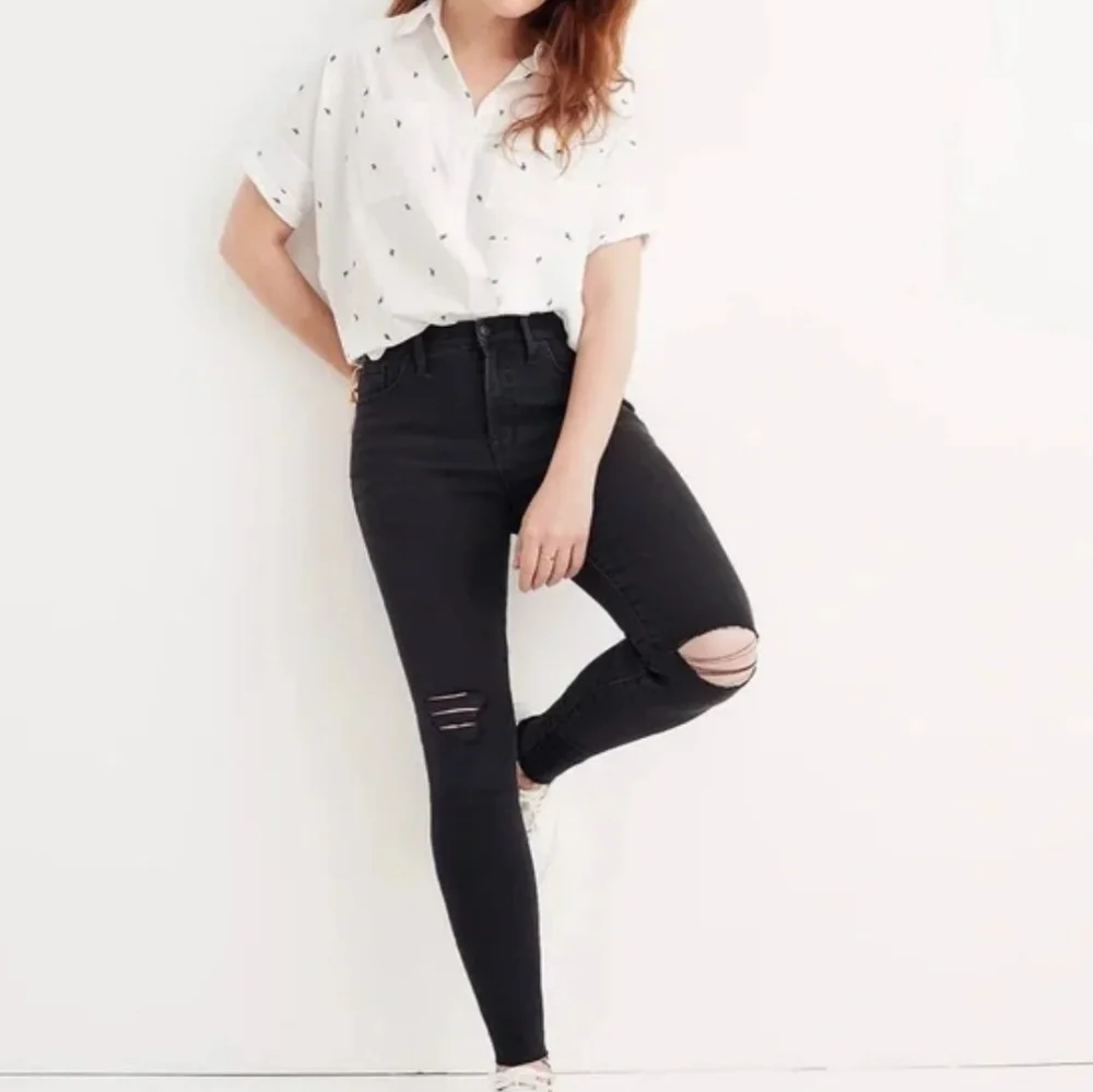 NWT Madewell Black 9” mid rise skinny jeans Size: 28